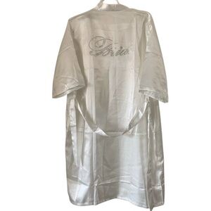 Summer White Satin “Bride” Robe Size M/L NWOT
Never worn or washed!